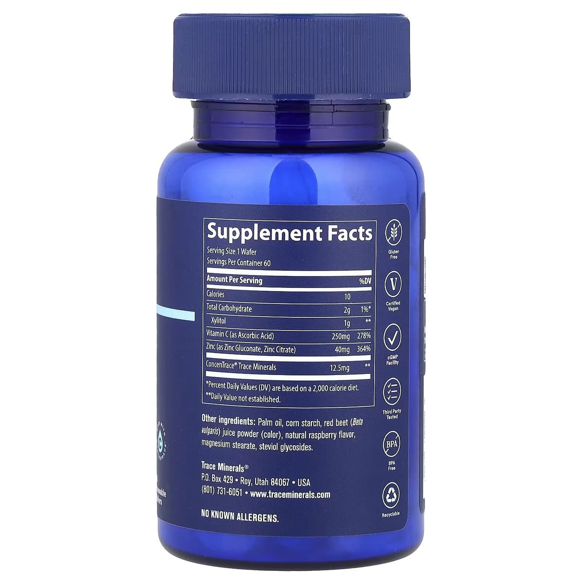 Trace Minerals - Zink + vitamin C - Tyggetabletter