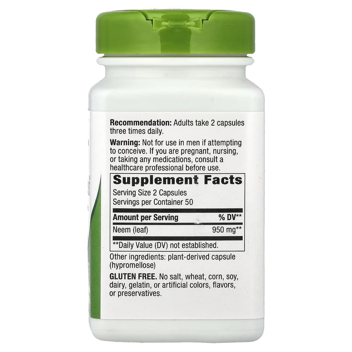 Nature'S Way - Neem Leaf - 100 Caps