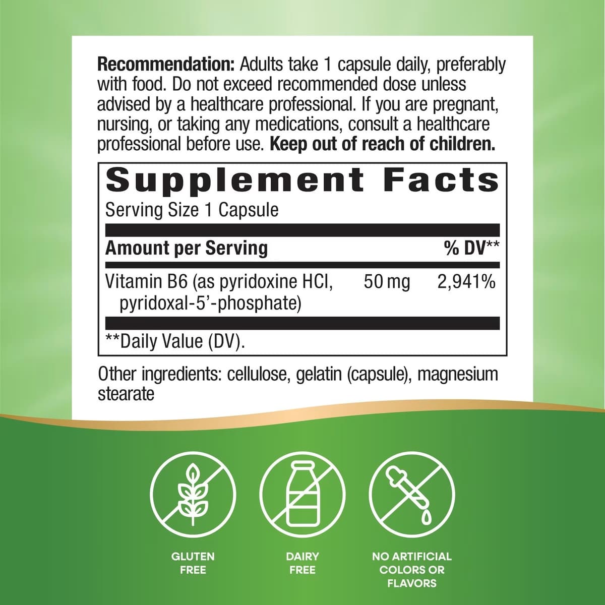 Nature's Way - Vitamin B-6 - 100 Caps