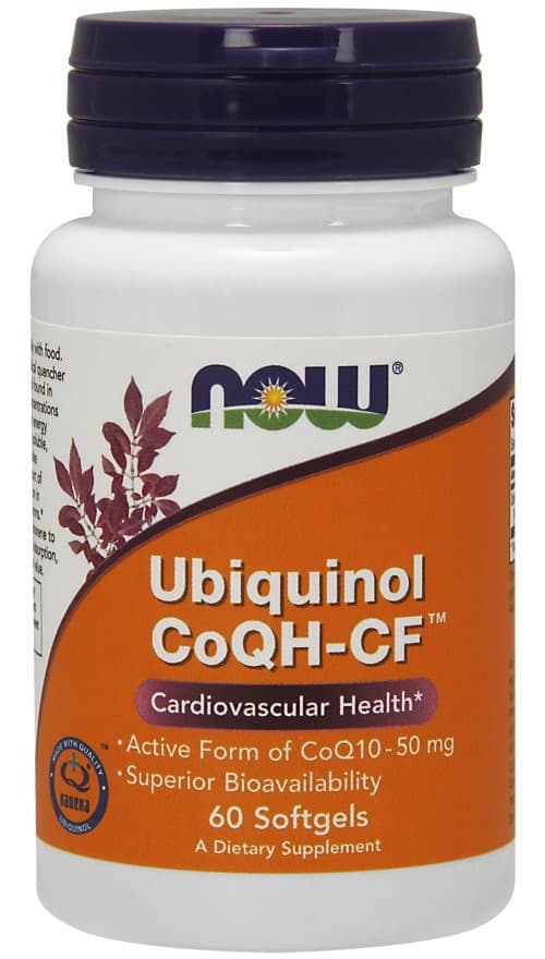 NOW Foods - Ubiquinol CoQH-CF - 60 softgels – NOW Foods förpackning