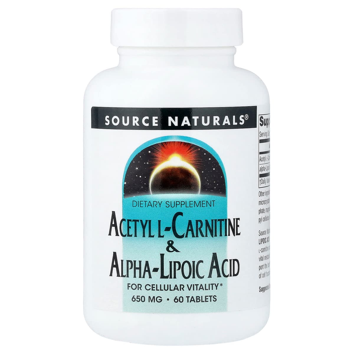 Source Naturals - L-Carnitine & Alpha-Lipoic Acid - 60 Tabs