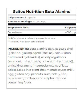 Scitec Nutrition - Beta Alanine - 150 Caps