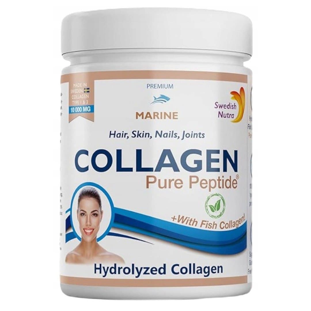 Swedish Nutra - Collagen Powder Marine 300 g – Swedish Nutra förpackning
