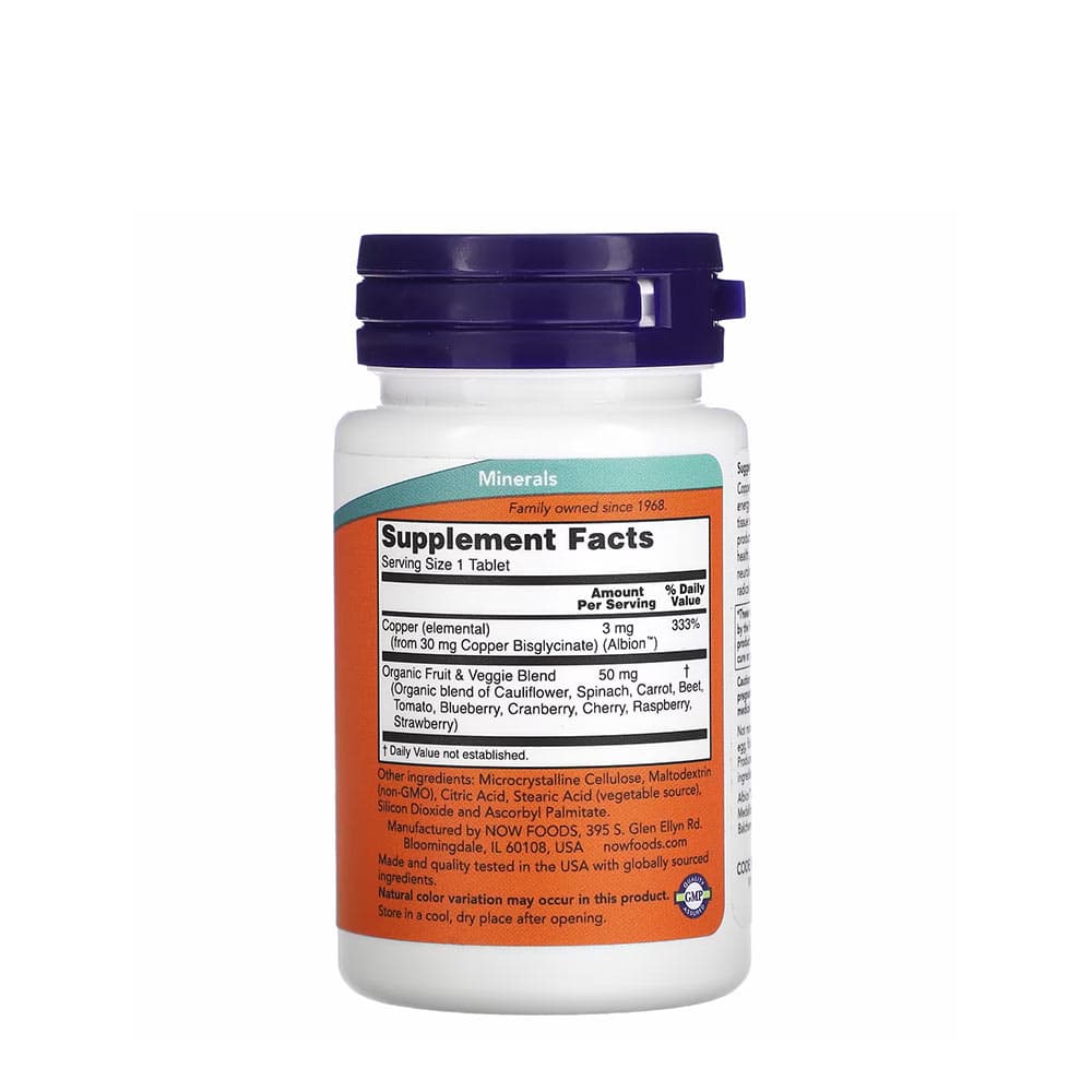 NOW Foods - Copper Glycinate - 120 Tabs