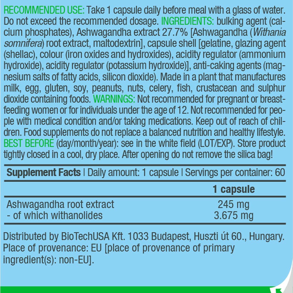 BioTechUSA - Ashwagandha - 60 Caps