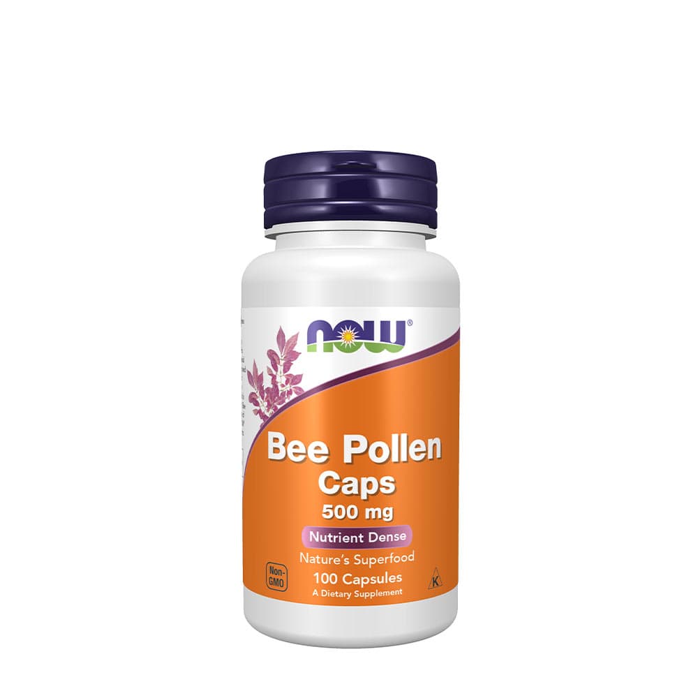 NOW Foods - Bee Pollen - 100 Caps – NOW Foods förpackning