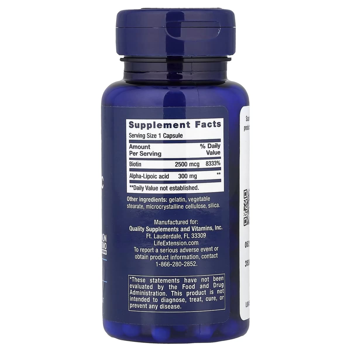 Life Extension - Alpha-Lipoic Acid With Biotin - 60 Caps