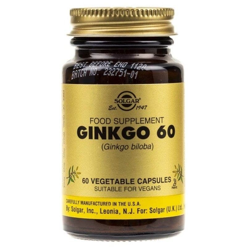 Solgar - Ginkgo 60 - 60 Caps – Solgar förpackning