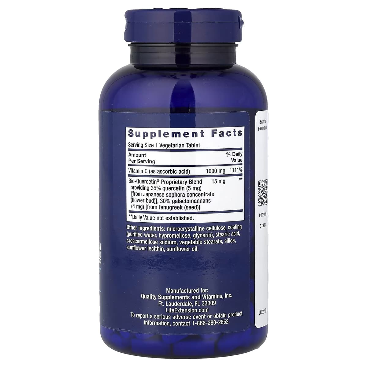 Life Extension - Vitamin C And Bio-Quercetin - 250 Tabs