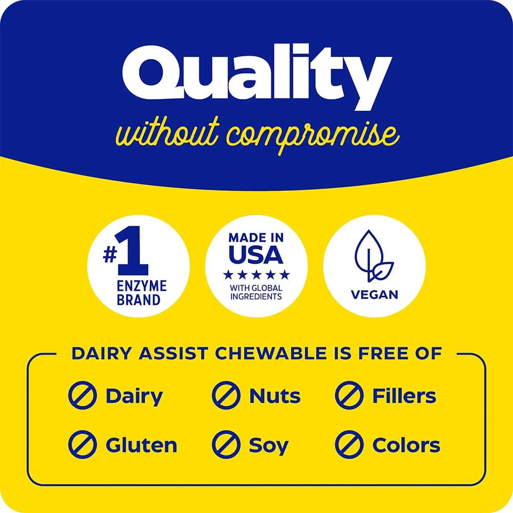 Enzymedica Dairyassist® Gummies - Vanilla - 60 Gummies Tabs