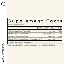 Codeage A D K Vitaminer+ - 180 Vcaps - 180 Vegetabilske Kapsler