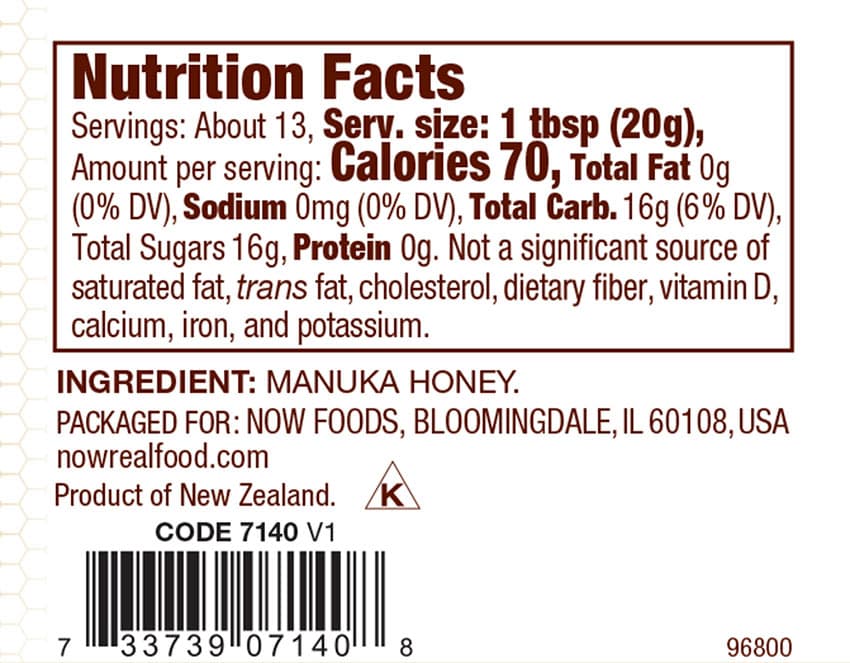NOW Foods - Manuka Honey - 249g