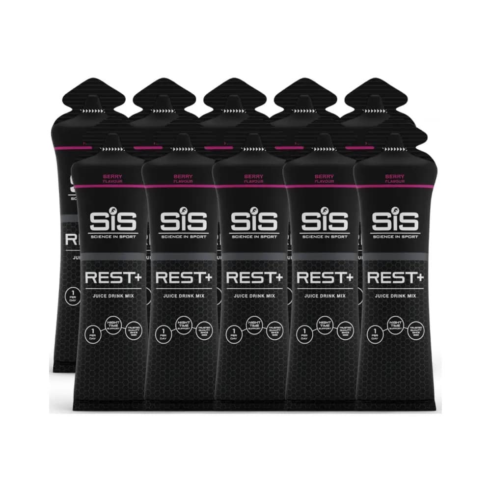 Science In Sport - Rest+ Juice Drink Mix (10x55ml) – Science In Sport förpackning