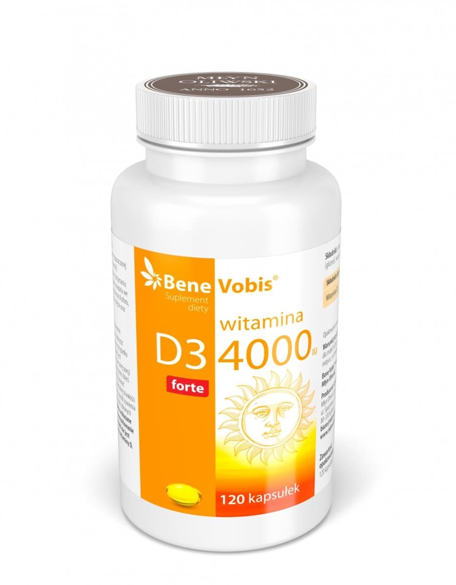 Bene Vobis - Vitamin D3 4000 Forte - 120 Caps – Bene Vobis förpackning