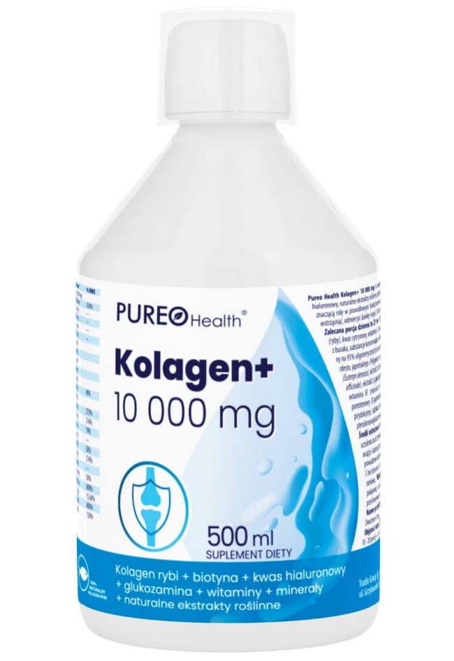 Pureo Health Kolagen+ 10000mg 500ml – PUREO Health förpackning
