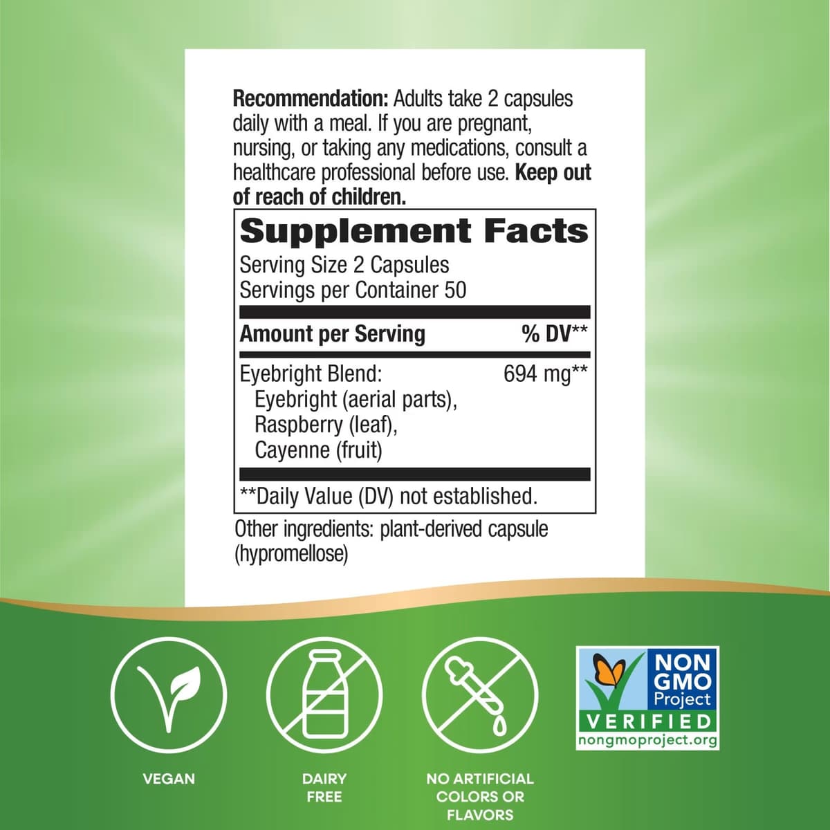 Nature's Way - Eyebright Premium Blend - 100 Caps
