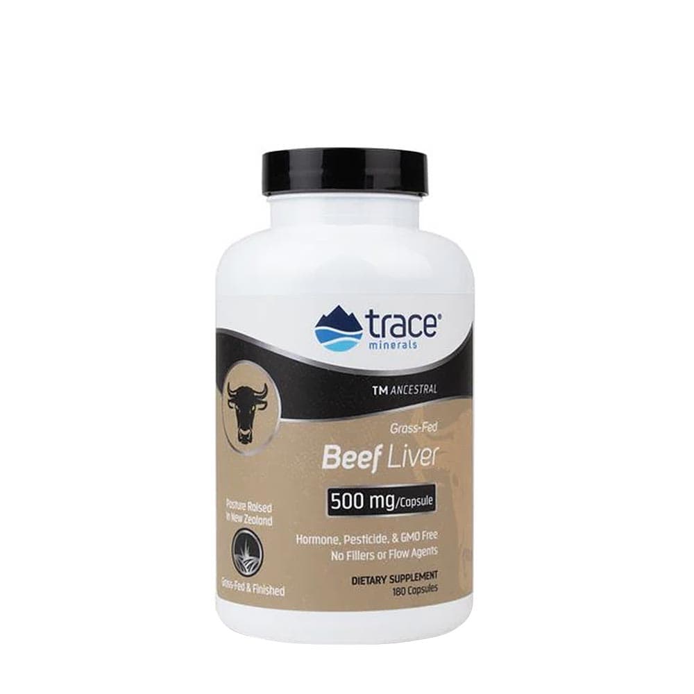 Trace Minerals Tmancestral Beef Liver - 180 Caps – Trace Minerals förpackning
