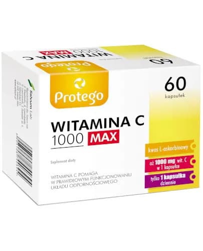 Protego - Vitamin C 1000 MAX - 60 Caps – Protego förpackning