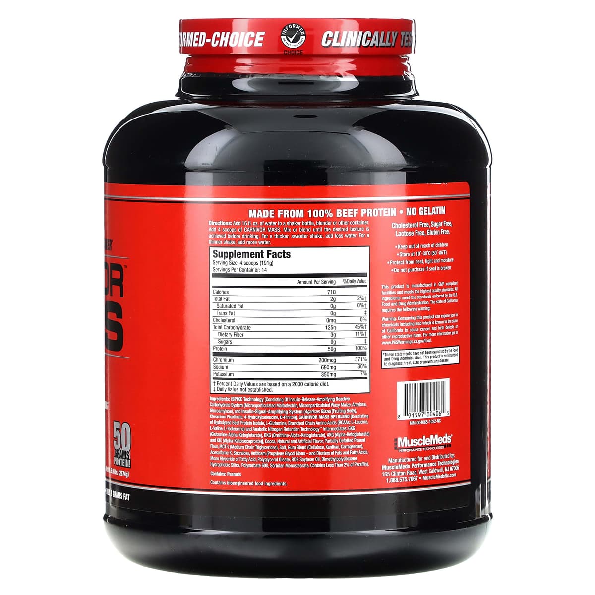 Musclemeds - Chocolate Peanut Butter Powder 2674g