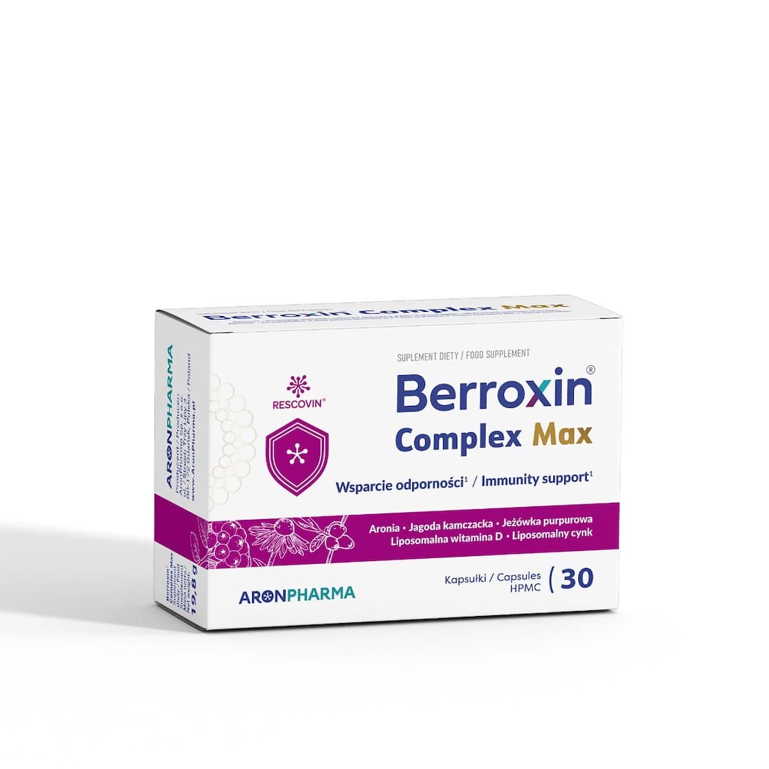 Aronpharma - Berroxin Complex Max - 30 Caps – Aronpharma förpackning