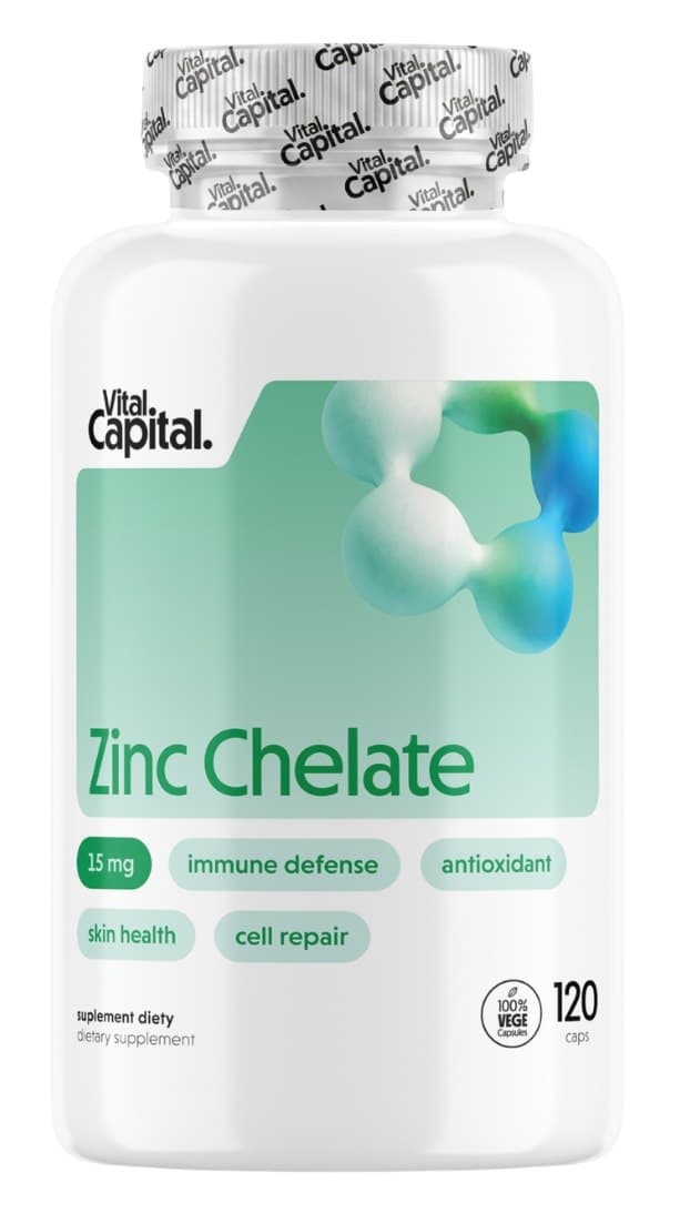 Vital Capital - Zinc Chelate - 120 Caps – Vital Capital förpackning