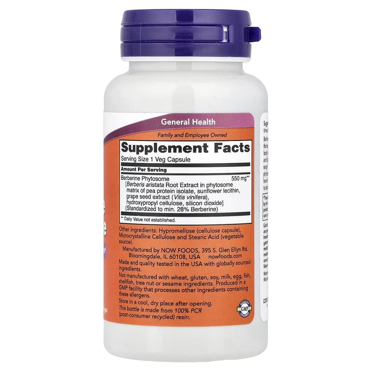 NOW Foods - Berberine Phytosome - 60 Veg Capsules