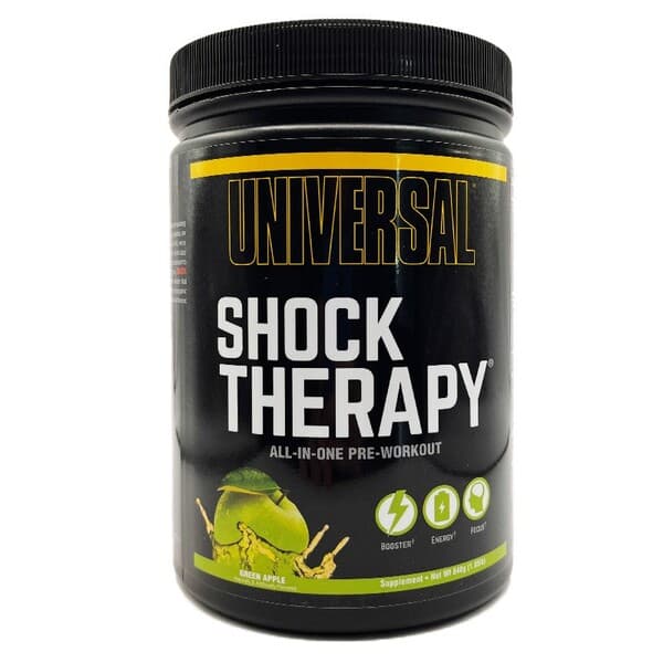 Universal Nutrition - Shock Therapy, Green Apple - 840g – Universal Nutrition förpackning