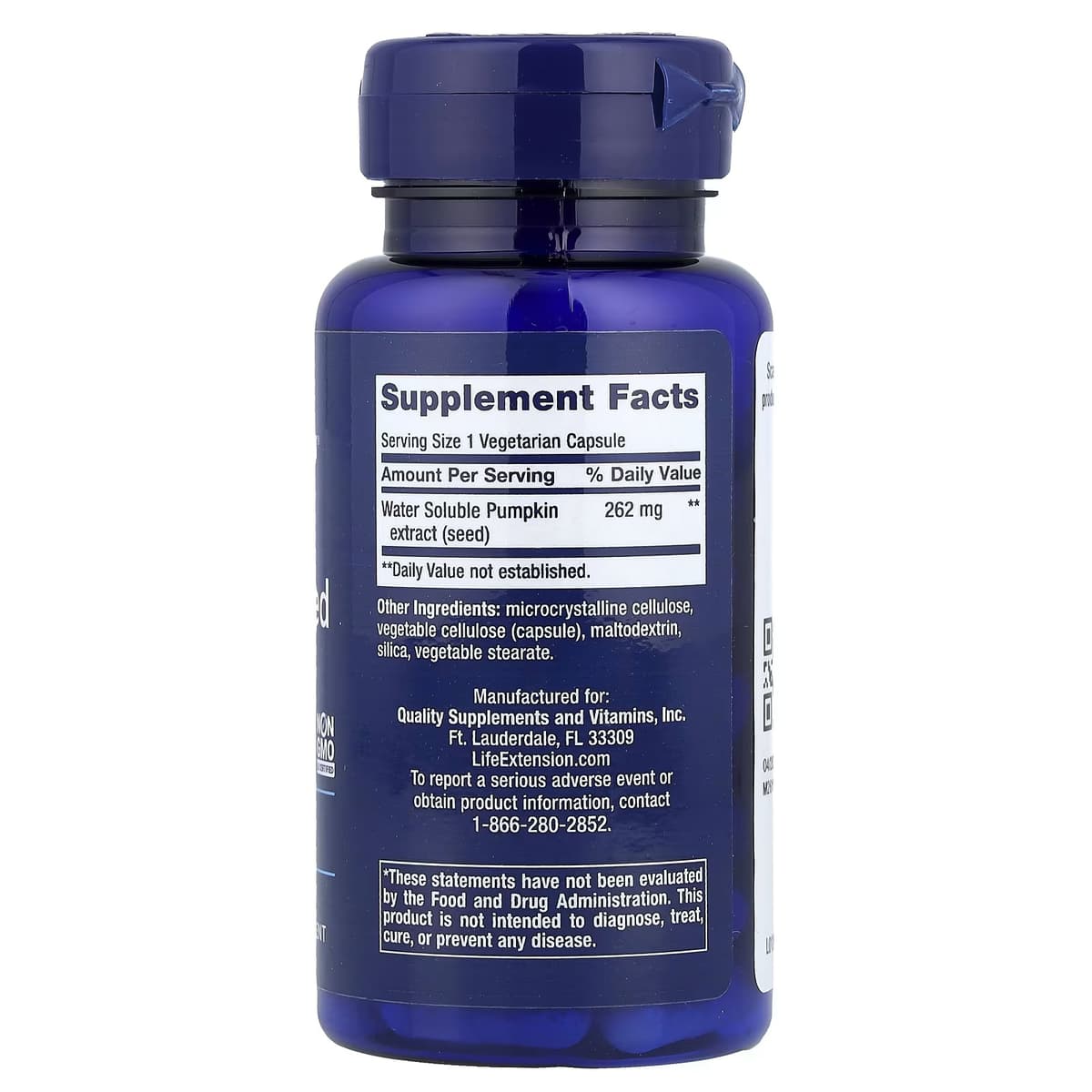 Life Extension - Water-Soluble Pumpkin Seed Extract