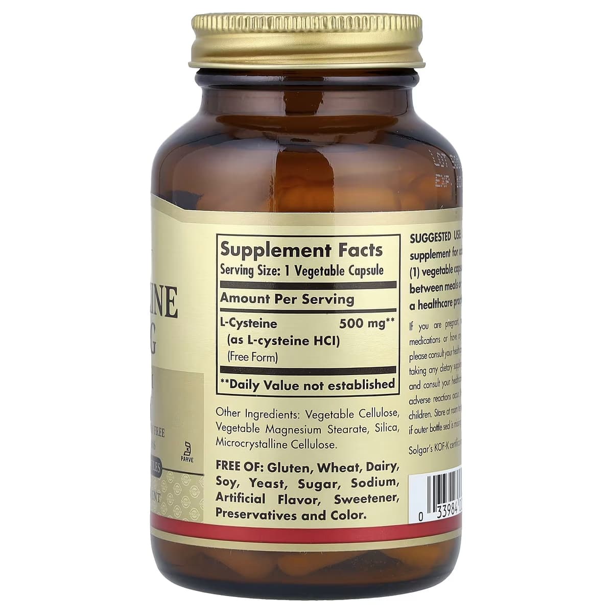 Solgar - L-Cysteine 500mg - 90 Caps