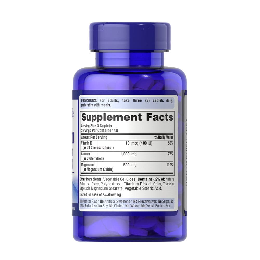 Puritan's Pride - Calcium Magnesium med Vitamin D - 120 Kapsler