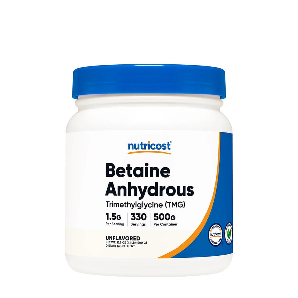 Nutricost - Betaine Anhydrous (TMG) Powder - 500g – Nutricost förpackning