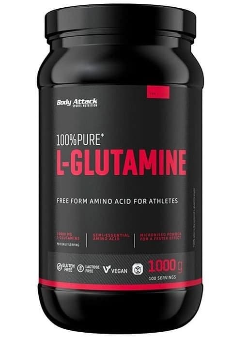 Body Attack - L-glutamin - 1 kg – Body Attack förpackning