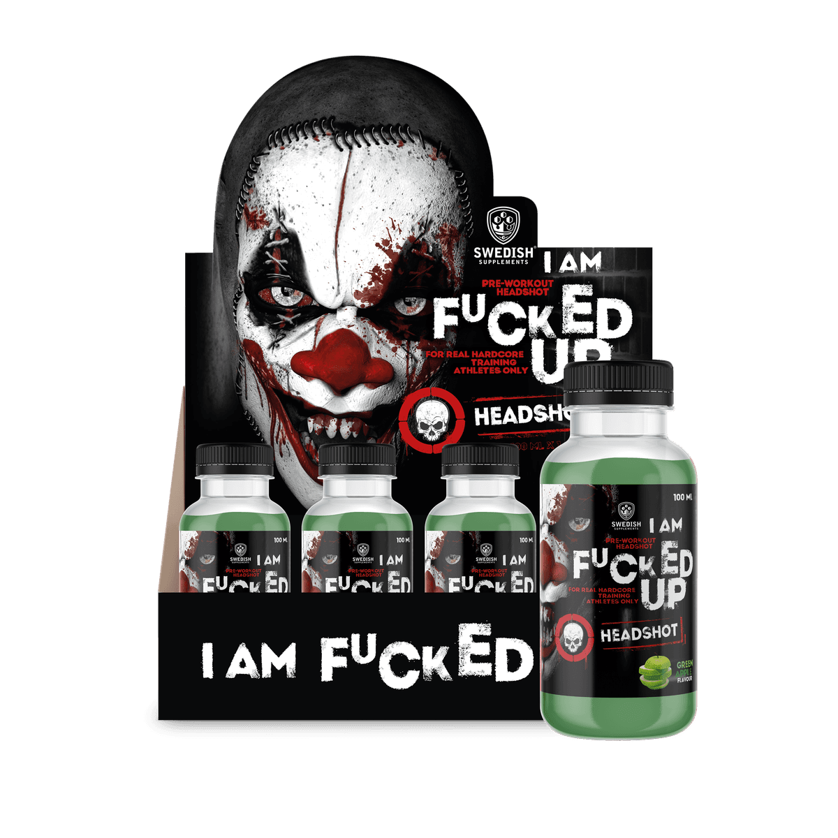 Swedish Supplements Fucked Up Headshot 16x100ml Green Apple