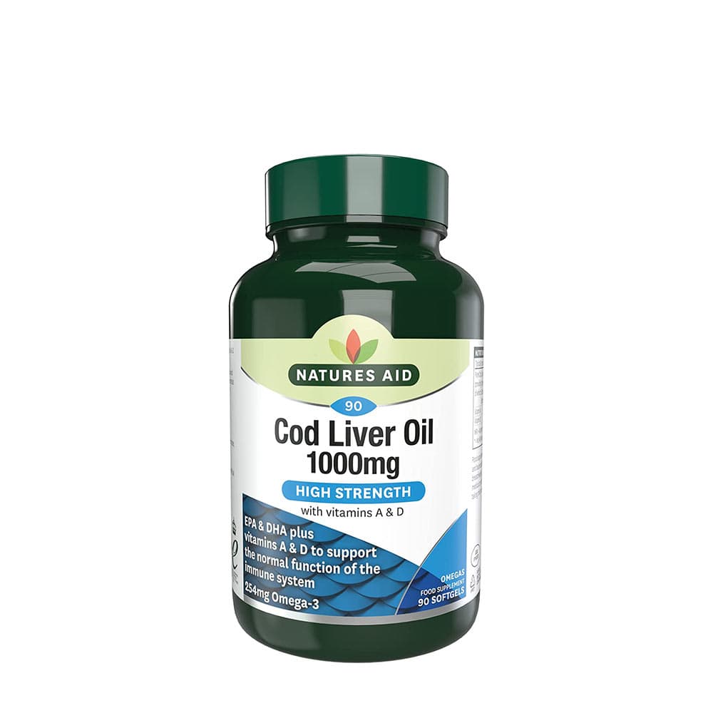 Natures Aid - Cod Liver Oil - 90 Sgels – Nature's Aid förpackning