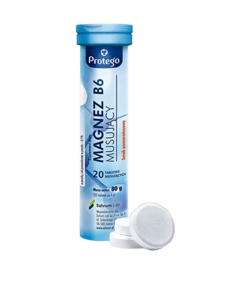 Protego - Magnesium B6 - 20 Tabs – Protego förpackning