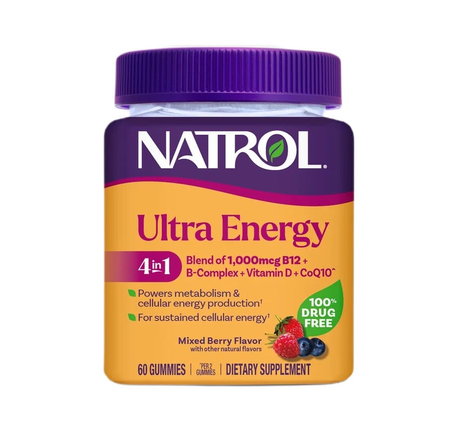 Natrol - Ultra Energy 4 in 1, Mixed Berry - 60 gummies – Natrol förpackning