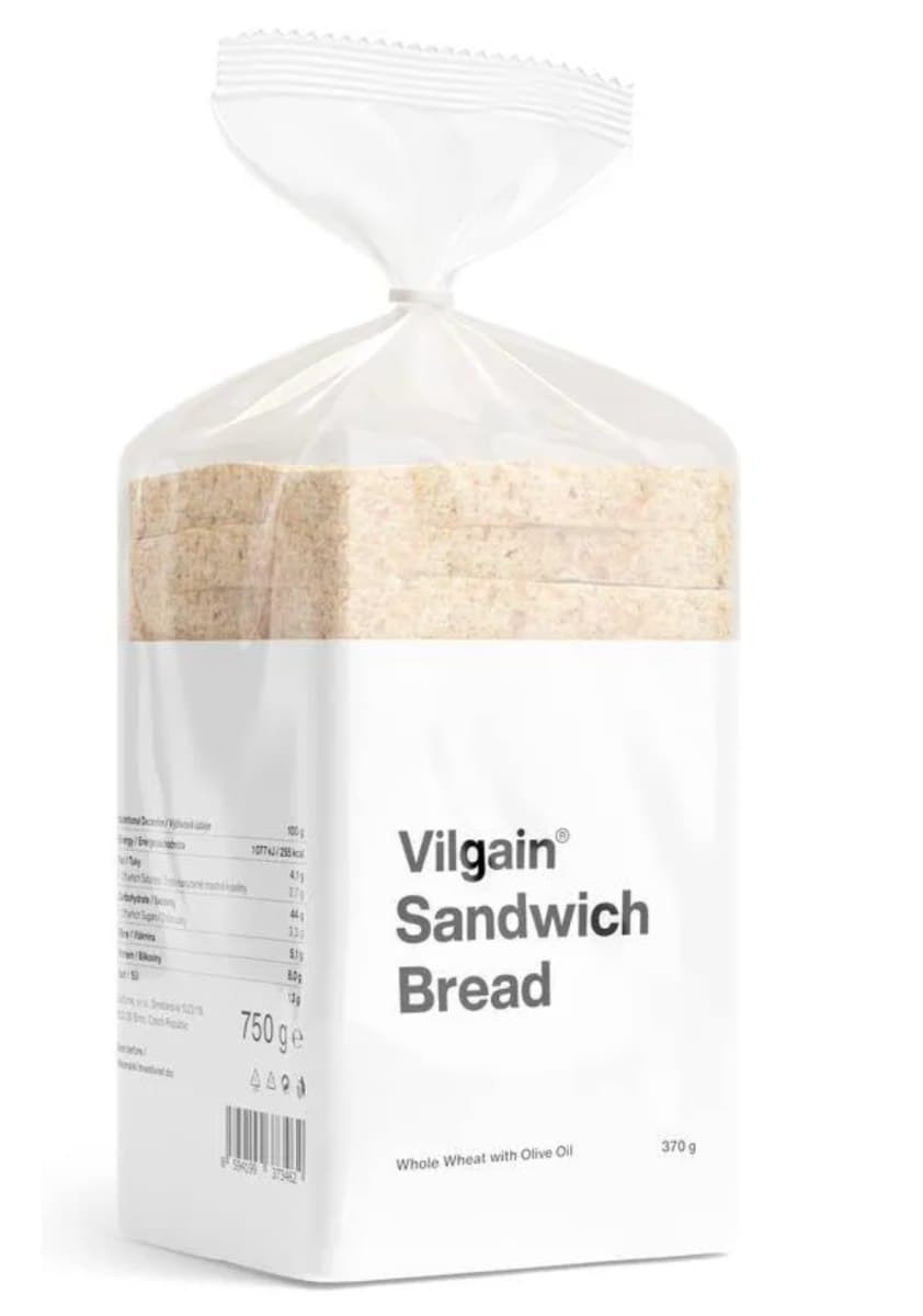 Vilgain - Sandwich Bread - 370g – Vilgain förpackning