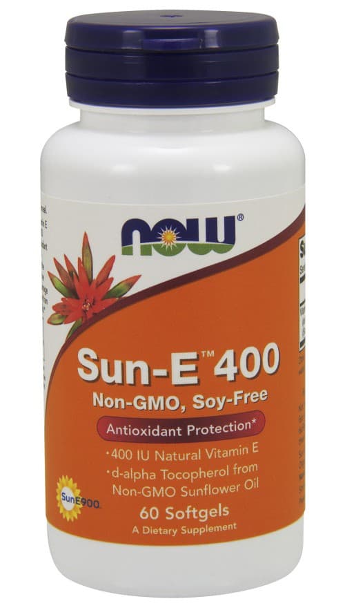 NOW Foods - Sun-E, 400IU - 60 Sgels – NOW Foods förpackning