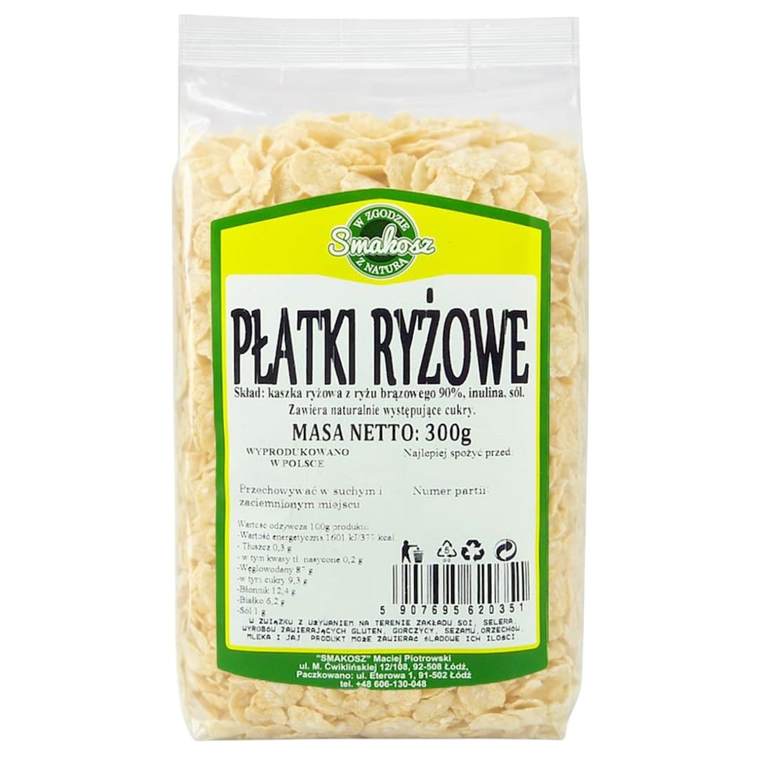 Smakosz - Rice Flakes - 300g – Smakosz förpackning