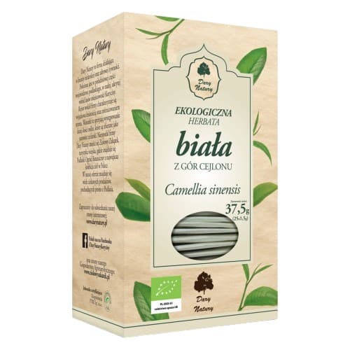 Żary Natury - White Ceylon Tea Organic 25 Sachets – Żary Natury förpackning