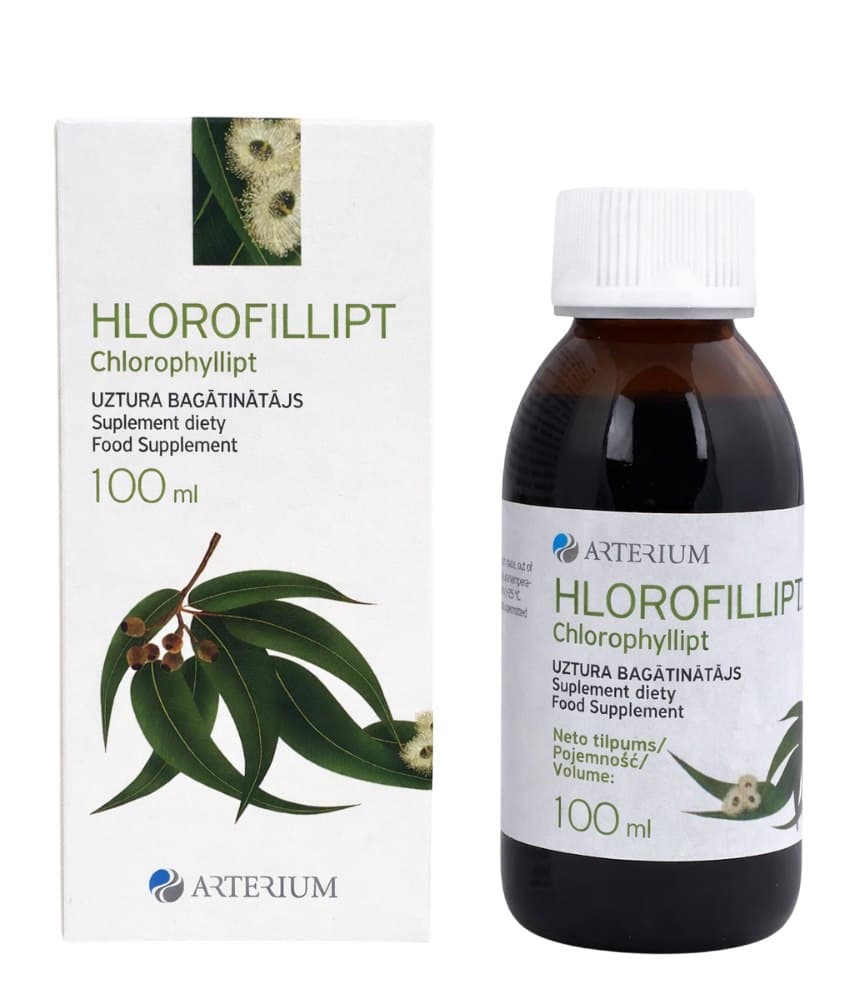 Arterium - Aram Natura - Chlorophyllipt Eucalyptus Extract Liquid 100ml – Arterium förpackning