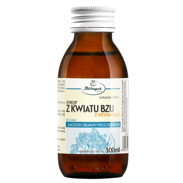 Herbapol Kraków - Elderflower Syrup With Vitamin C 100ml – Herbapol Kraków förpackning