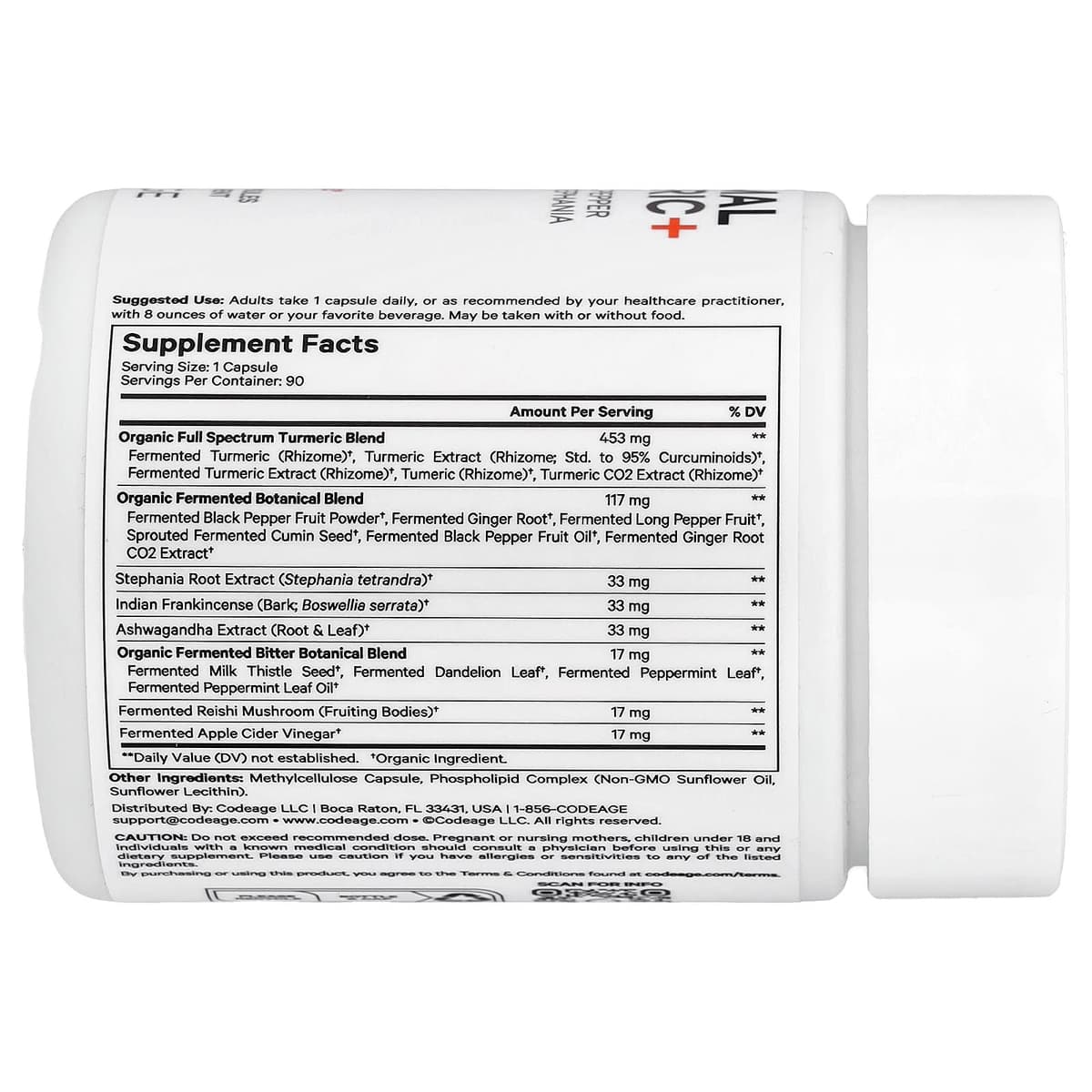 Codeage Liposomal Gurkmeja+ - 90 Vcaps - 90 Vegetabilske Kapsler