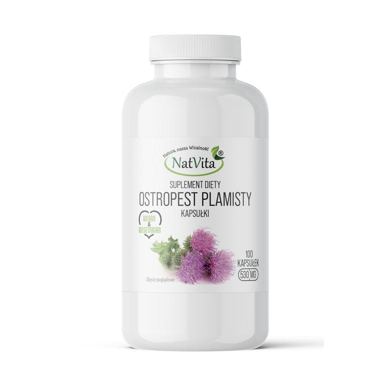 NatVita - Mariatistel - 530 mg, 100 kapslar – förpackning