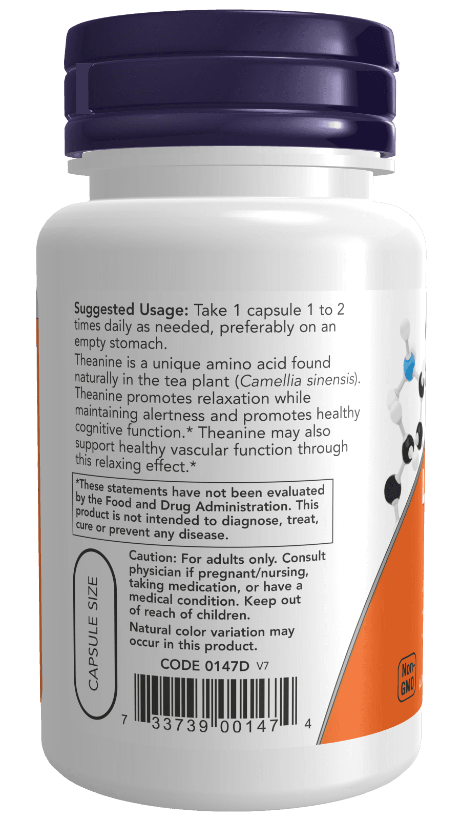 NOW Foods - L-Theanine, 200mg (90 Vcaps)