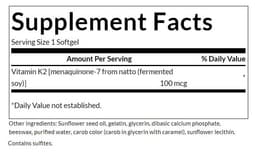 Swanson - Natural Vitamin K2 - 100mcg, 30 Sgels