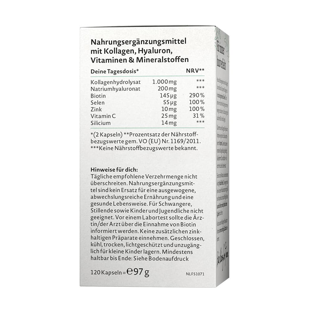 Nature Love - Collagen & Hyaluronic Acid Complex - 120 Caps