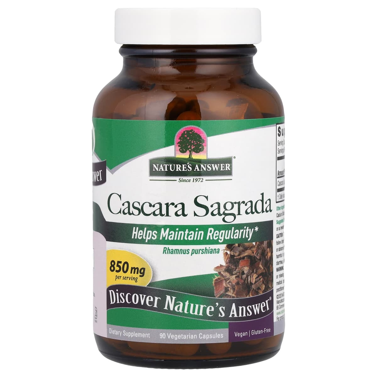 Natures Answer Cascara Sagrada Bark - 90 Vcaps