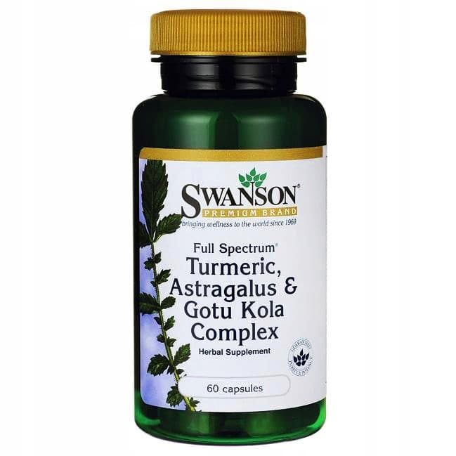 Swanson - Turmeric, Astragalus & Gotu Kola Complex - 60 Caps – Swanson förpackning
