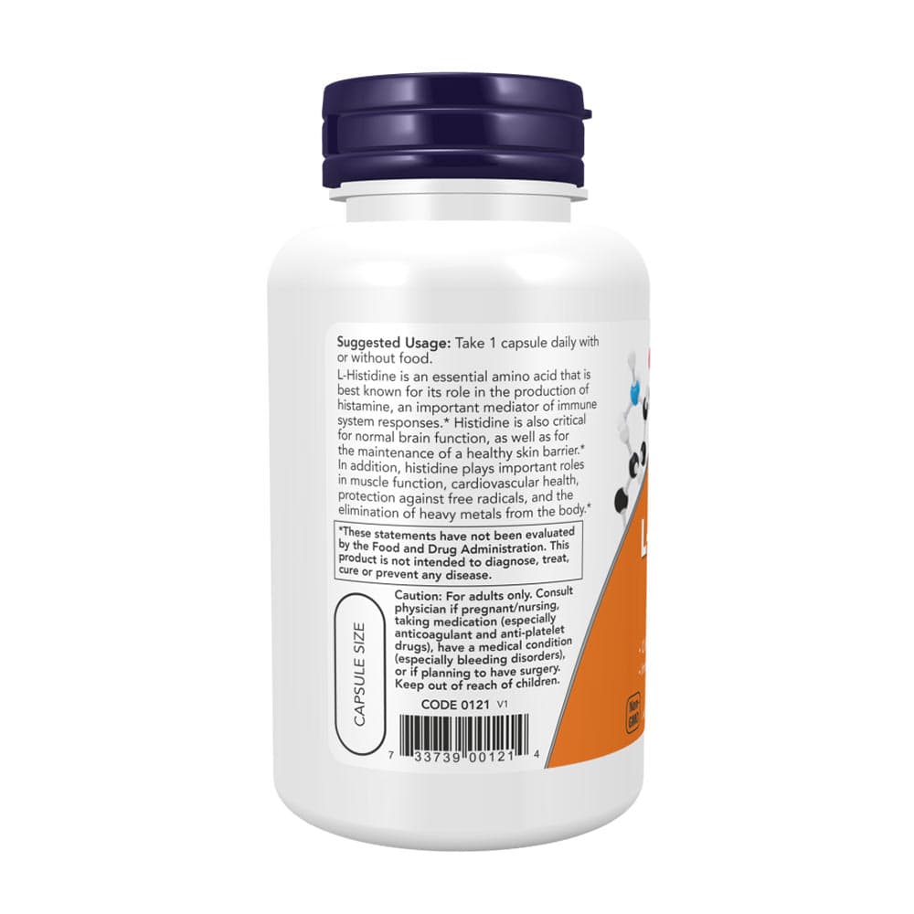 NOW Foods - L-Histidine - 60 Veg Capsules